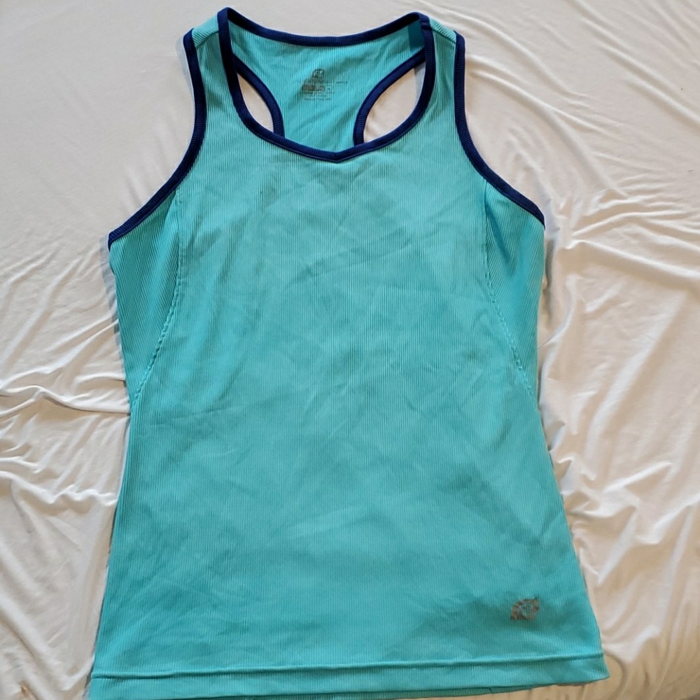 Aqua Blue Racer Back Top--Road Runner!